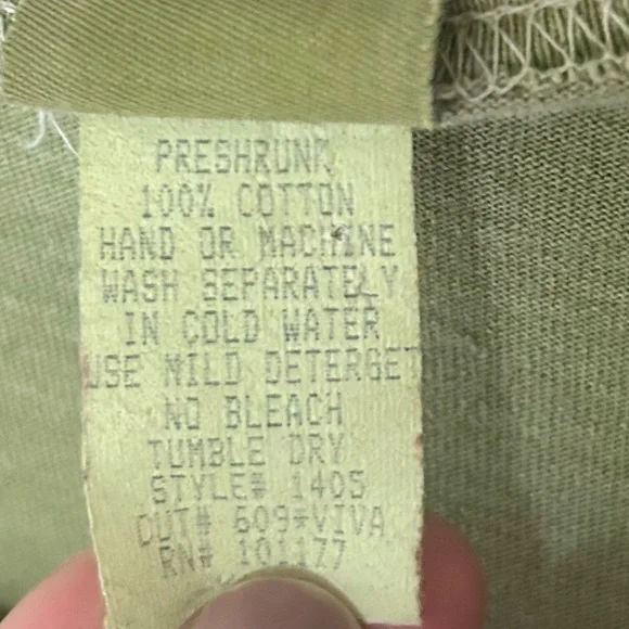 VINTAGE VIVA CITY USA Green Patchwork Cotton Oversized Lagenlook Midi Dress | L - Picture 13 of 15